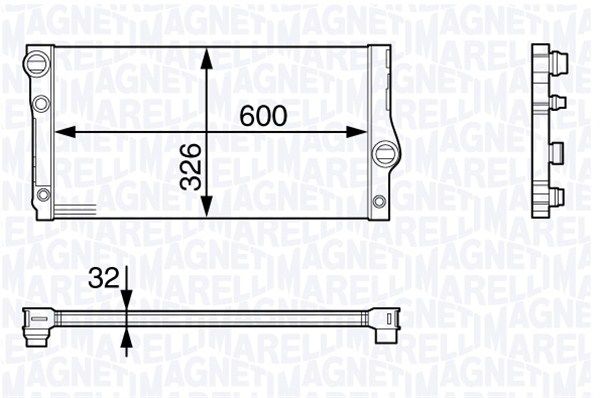 MAGNETI MARELLI Radiators, Motora dzesēšanas sistēma 350213140600